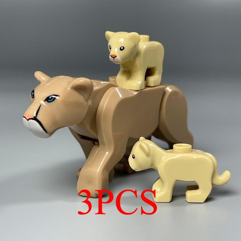The Zoo Model African Elephants Camel Deer Crocodile Leopard Animal Building Blocks Educational Games Figure Brick Toys Kid B03