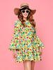Retro 1970s Hippie Disco Print Women's Dress