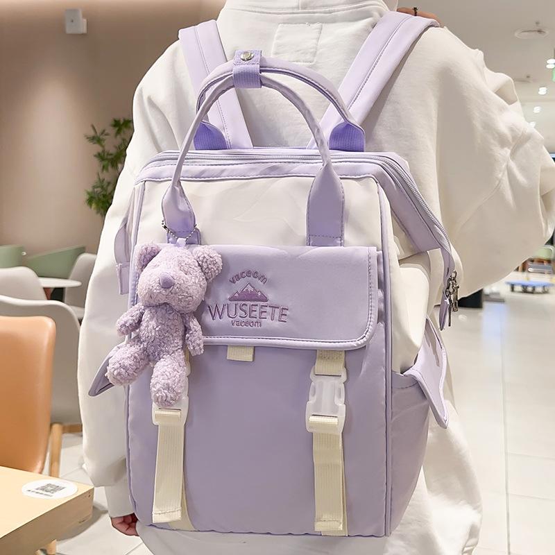 Children's Schoolbags Elementary School Girls Junior High School Girls Contrasting Color Small Backpacks