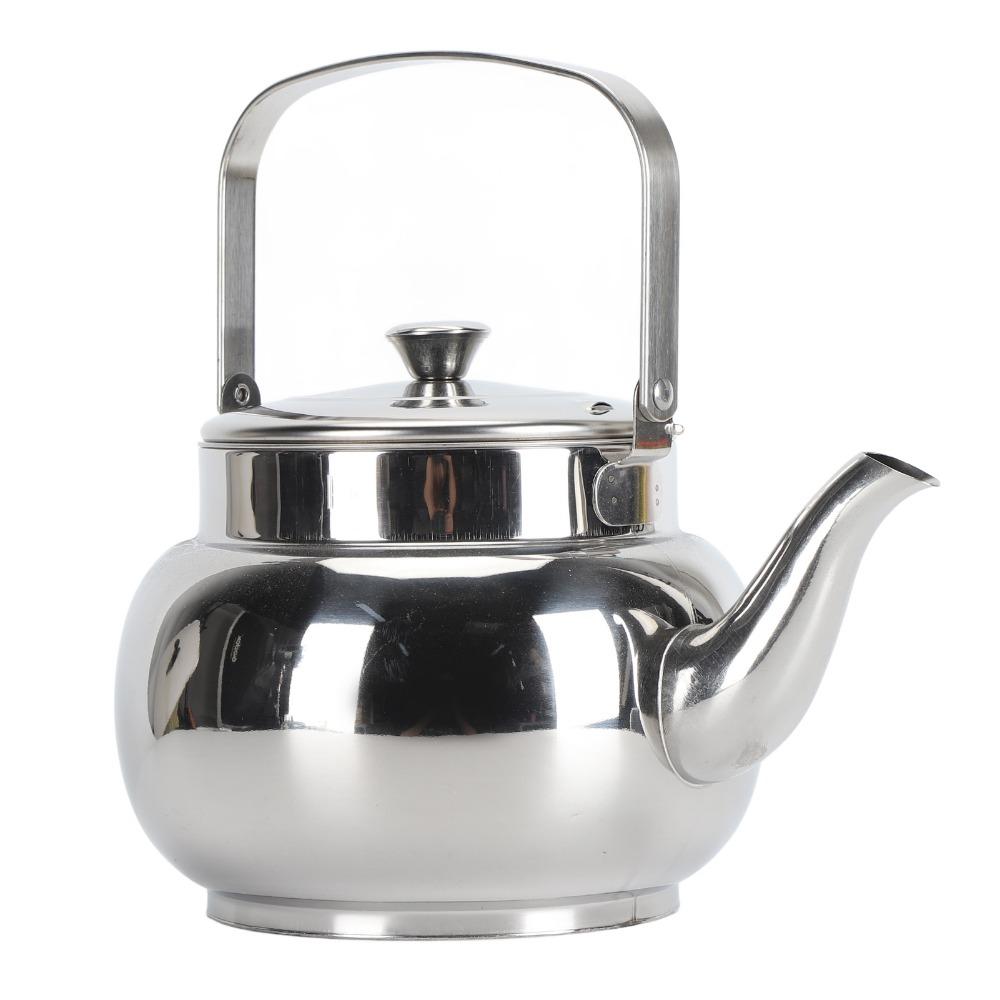 Hammered Finish Stainless Steel Teapot 1L Capacity Stovetop Tea Kettle Serving Tea Pot Home Use