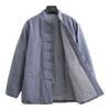 Pánský Vintage Top Pánský Tangový Oblek Zimní Teplá Bavlněná Bunda Stojáček Knoflík Kung Fu Kabát