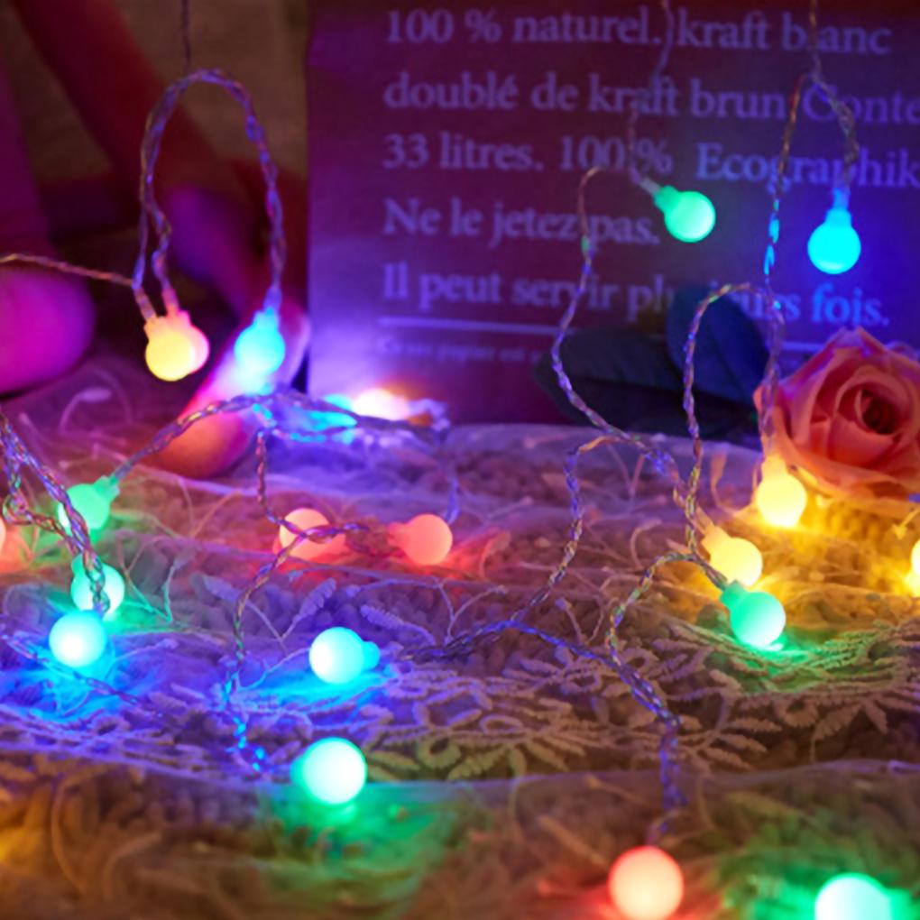 100 LEDs Lights String Colorful Balls Chain Waterproof Outdoor Garden Yard Party Decoration Lamps