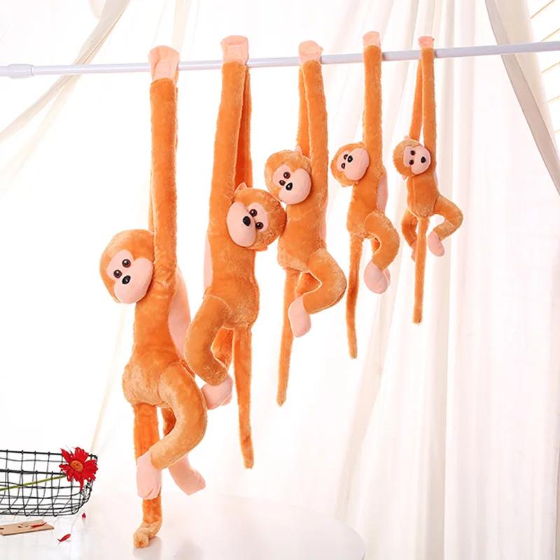 1pc 60cm Long-Armed Monkey Plush Toy for Kids Stuffed Gibbon Cuddle Room Hanging-Decors Soothe Girl Gift Hanging Toys