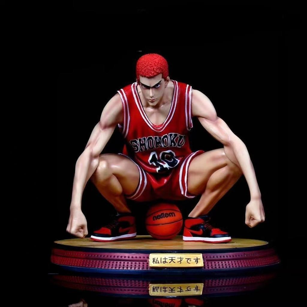SLAM DUNK Anime Squatting Position Hanamichi Sakuragi Kaede Rukawa GK Action Figure Model Collection Ornament Toys Gifts