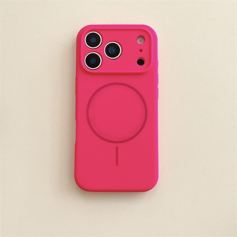 Applicable to iPhone17 liquid silicone mobile phone case, thin ring magnetic suction 1514 Apple 16Promax protective case, new model.