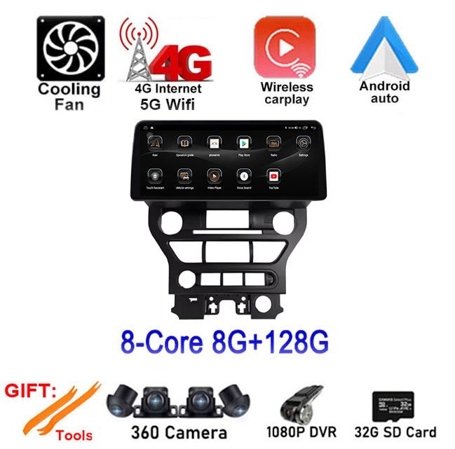 12.3" Android 14 For Ford Mustang 2015 - 2020 Head Unit Car Raido GPS Navigation Multimedia Player Video System