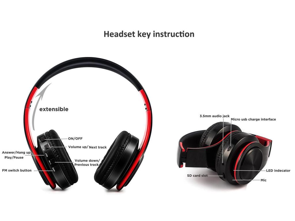 Enhanced Bluetooth Wireless Headband: HIFI Deep Bass Sports Headphones