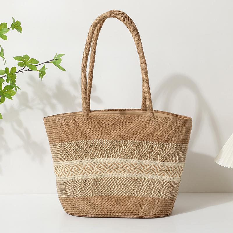 

New versatile fashion woven bag shoulder tote women s bag simple fashion portable