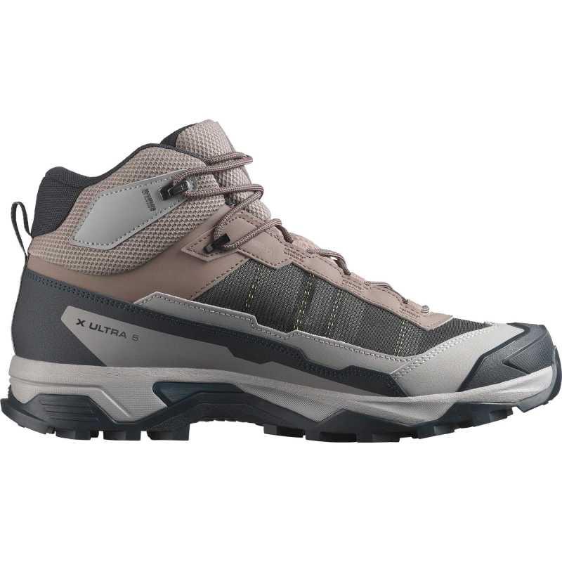 SALOMON X ULTRA 5 Shock Absorbers Waterproof Support Rebound Mid Top Mountaineering Hiking Shoes Men's Sneakers 478548