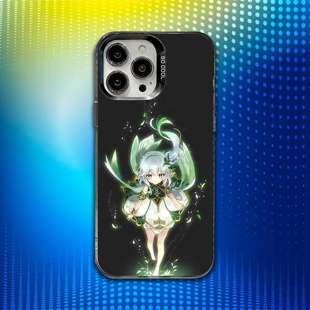 G-Genshin Impact N-Nahida Phone Case For iPhone 16,15,14,13,12,11,Mini,Pro,SE,MAX White Matte Shockproof Cover