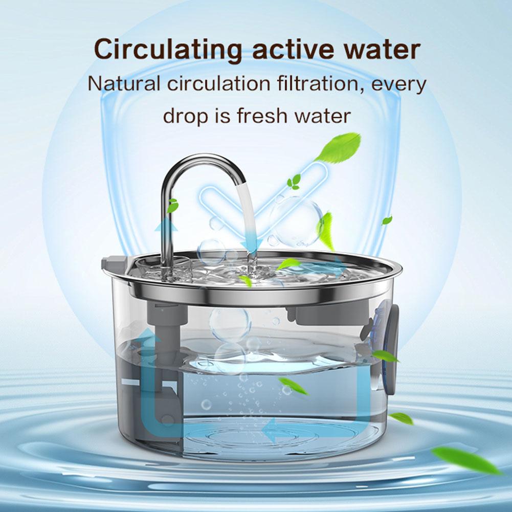 3.2L Pet Water Fountain Automatic Water Feeder Triple Filtration Drinking Fountain Cat Water Fountain for Pets & Small Animals