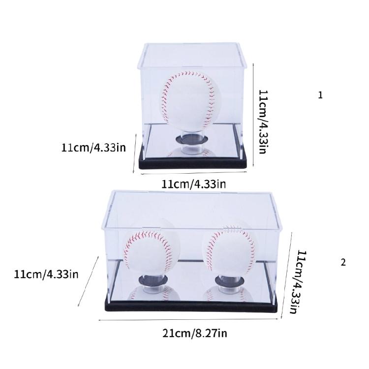 Acrylic Square Baseball Holder Clear Display Box Baseball Display Case Autographed Baseball Clear Display Case