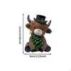 Christmas Cow Statue Figurine Collection Festival Desktop Ornament for Shelf Farmhouse Dining