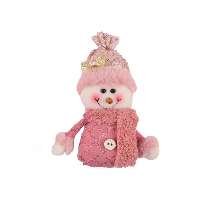 Christmas Pink Doll Decorations Deer Snowman Xmas Tree Decorations Santa Claus Gifts Ornaments for New Year Party Supplies