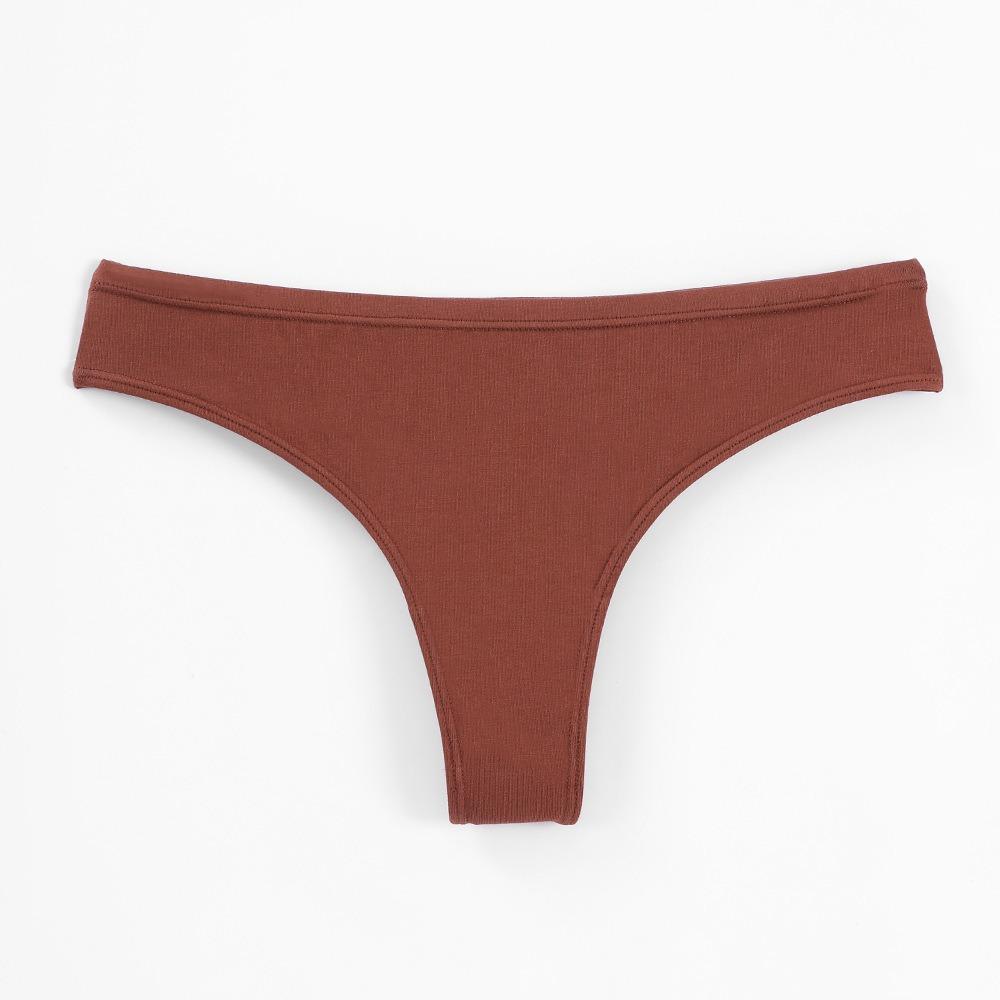 Women's Sensual Brazilian Briefs Low-Rise Solid-Colour Invisible Thong Form-Fitting for a Flattering Silhouette