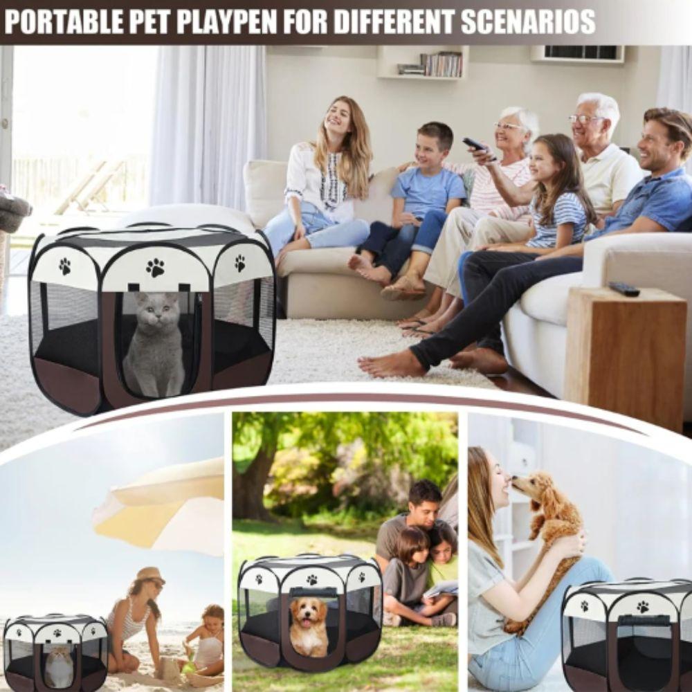 Scratch Resistant Foldable Pet Tent Waterproof Oxford Cloth Dog Kennel Cat House Home Furnishings