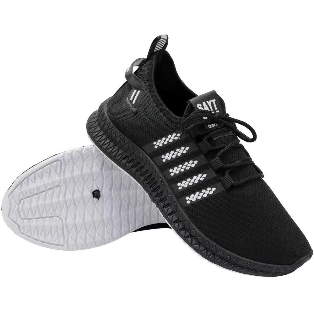 Frühling flacher Mund Herren Sportschuhe Schnürschuhe bequem und leicht Laufschuhe weiche Sohle Koreanische Version trendige Einzelschuhe Herrenschuhe