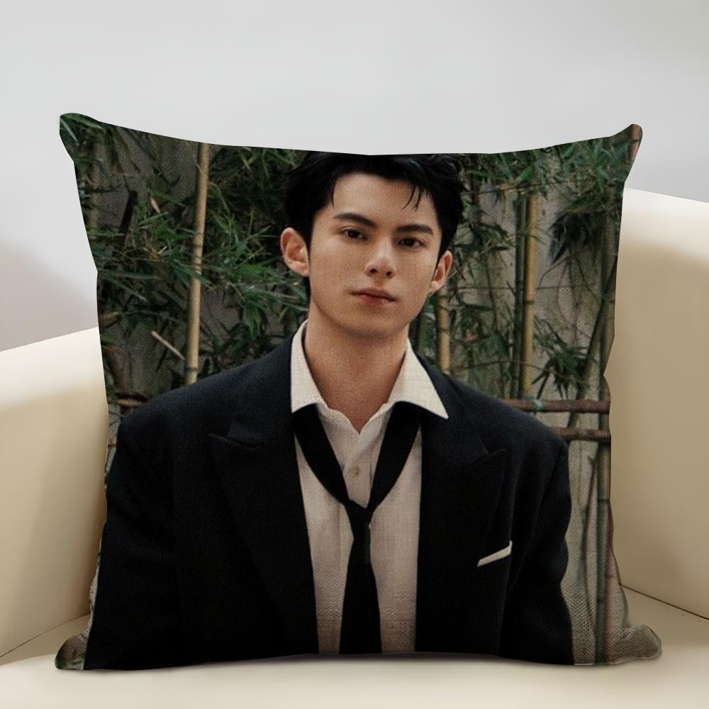 Dylan Wang Chinese Actor Cushion Household Decoration Linen Sofa Cushion Cover: Skin-Friendly & Breathable with Invisible Zipper