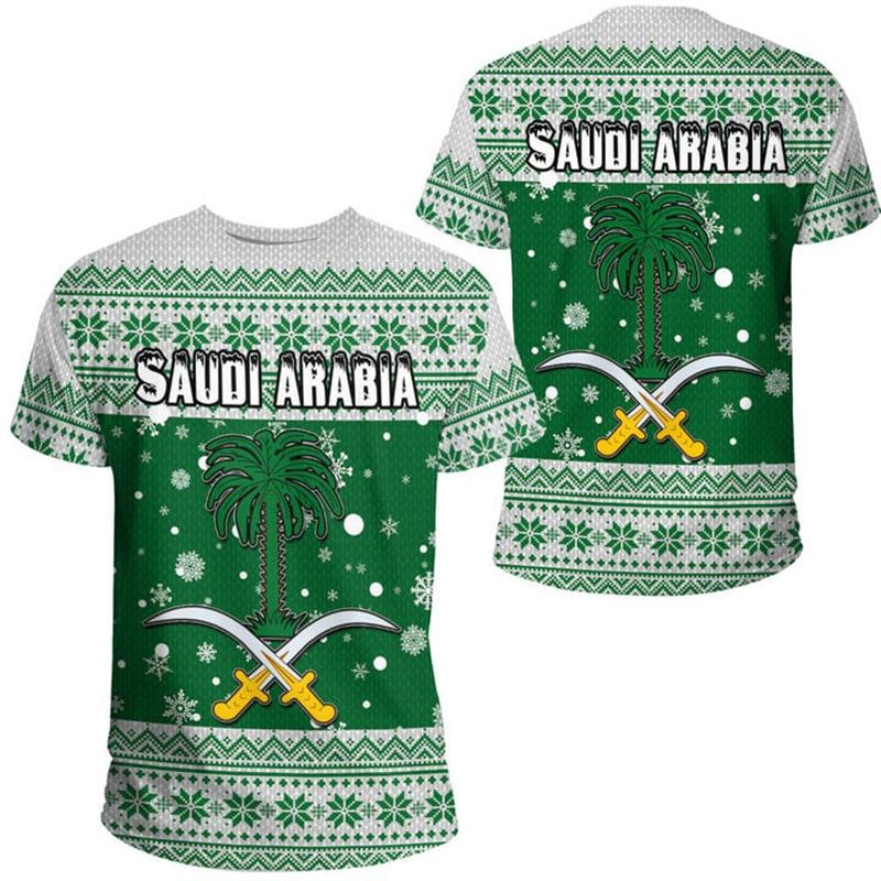Saudi Arabia Flag 3D Print T-shirt For Men SA Saudi Arabian Jersey Tee Shirts Summer Fashion Casual Boys Fitness Oversized Tops