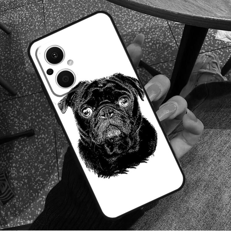 Cute Pug Dog Case For OPPO Reno 7 8 10 Pro 8T 2Z 4Z 5Z 6 Lite OPPO Find X6 Pro X2 X5 Lite X3 Neo Cover