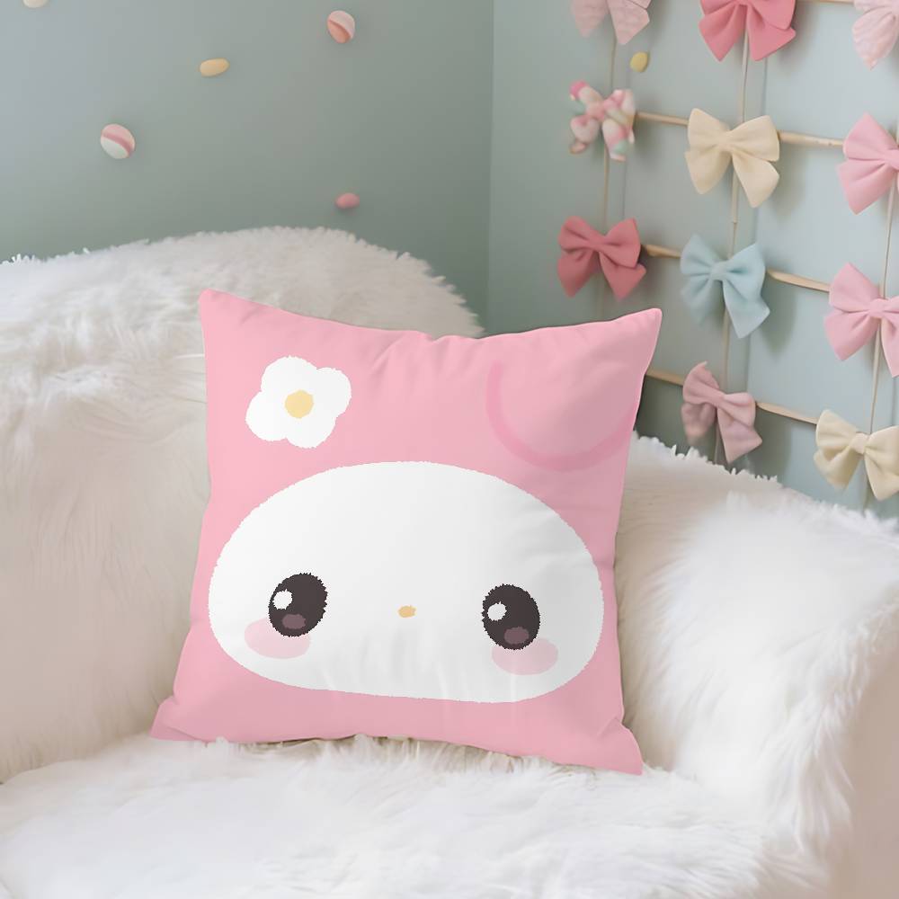 CuteSsanrioSkawaii Case Plush Fabric Soft Pillowcase Double Sided Print Cushion Cover Household Gifts