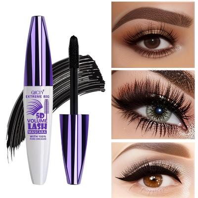 Lengthening and Curling Mascara Waterproof 5D Mascara Long-lasting Non-smudging Black Mascara Create A Charming Eye Makeup Effect