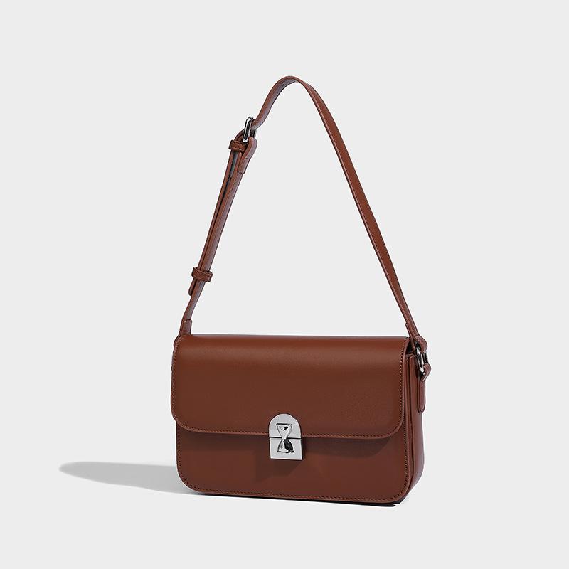 Fashion Women Soft Leather Underarm Bags Solid Color Flap Design Female Commute Crossbody Bags  New Lady Handbags