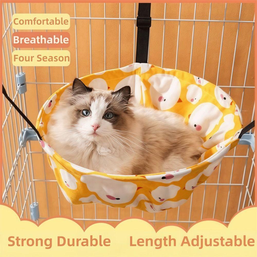 Deep Edges Cat Cage Hammock 45x45 CM Cat Swing Bed Thickened Cat Bed Four Seasons