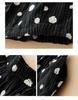 2025 Polka Dot Quilted A-line Women's Skirt - Black, Warm, Trendy, Autumn/Winter