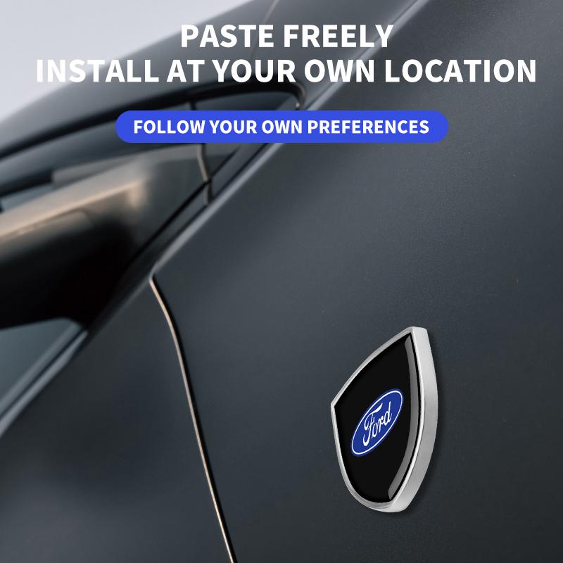 3D Metal Car Body Fender Emblem Shield Stickers Decor Car Interior Accessories For Ford Edge U387 CD2 CD4