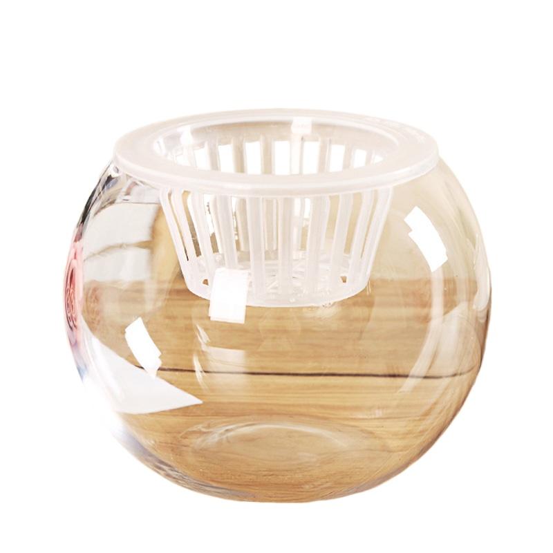 1PC Vase Home Decoration Planter Pot Fish Tank Plastic Mini Hydroponic Flower Pot Self Watering Hydroponic Vase Transparent