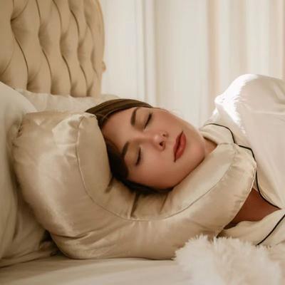 Face Pillow With Silky Smooth Satin Pillowcase Beauty Sleep Anti Wrinkles Back Sleep Training Pillow Side Neck Relief Contour Pillow Help Sleep Pillow
