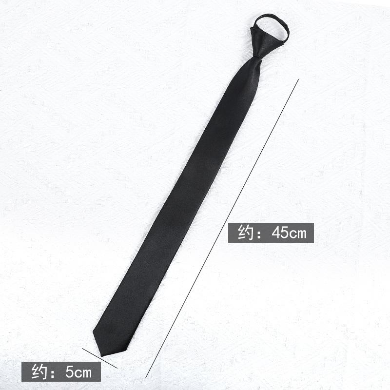 

Черная Универсальная Деловая Мужская Галстук Без Узла Повседневный Корейский Платье Молния Ленивый Однотонный Галстук