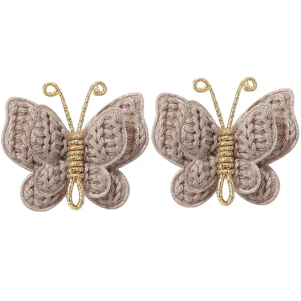 2pcs/lot Exquisite Bow Hairclips with Sequin Hair Bangs Hair Pins Girls Kniting Hairgripes Cute Barrettes Kids Hair Accessories