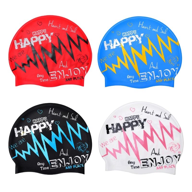 Damen Herren Wasserdicht Flexible Silikon Badekappe Haarschutz Schwimmbad Badekappen Kopfbedeckung für Erwachsene Jugendliche