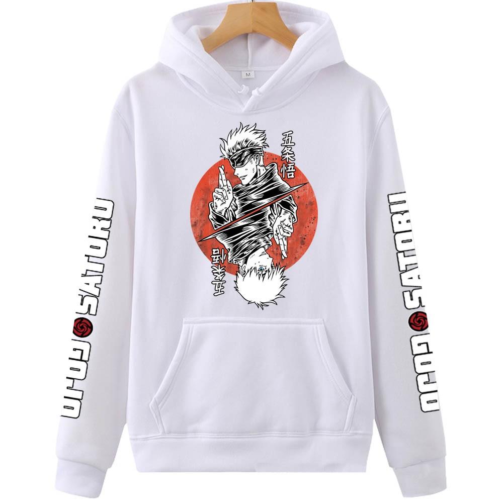 Anime Jujutsu Kaisen Print Grafik Hoodies Vintage Übergroßes Kapuzensweatshirt Langärmliger Hoodie Herren Damen Kleidung