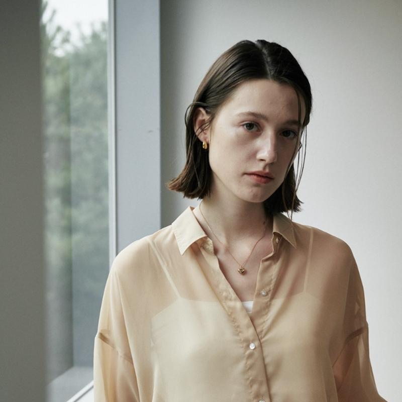 VERTE Full Heart Necklace  12mm  Gold    Un.silver.165