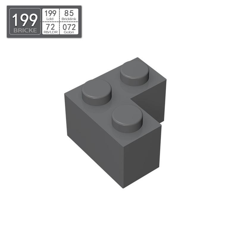 BRICKE 2x2 Right-Angle Brick, Compatible with Lego 2357, MOC Bulk Parts Building Blocks