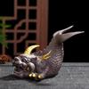 Zisha Tea Pet Ornament - Wealth Fish Dragon Tea Tray Accessory with Customizable Logo, Gongfu Tea Set Pixiu