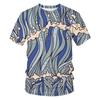 Summer Abstract Geometric Pattern 3D Digital Printed Short Sleeved Men's T-shirt