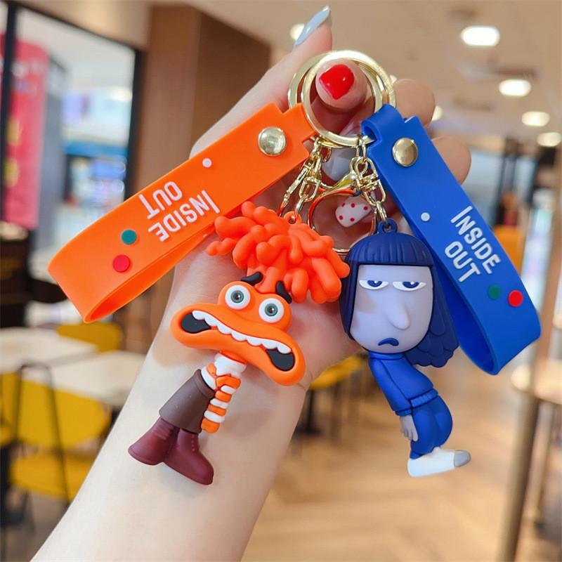 Adorable Pvc Inside Out Keychain Cartoon Accessory Perfect For Gifts And Parties