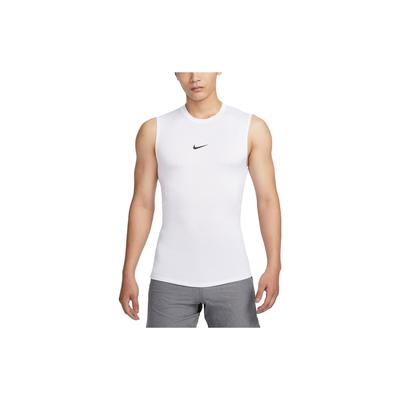 Pro Dri-FIT Solid Quick-Dry Compression Sleeveless Training T-Shirt Men Tops White FB7915-100
