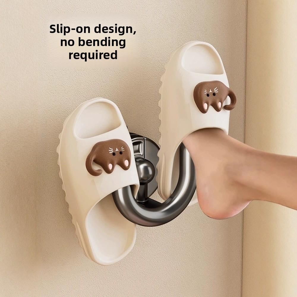Drainage Suction Cup-style Shoe Rack for Bathroom Wall-mounted Storage, Slip-on Shoe Drying Stand, Water-draining Shoe Storage Shelf, Drying Gadget
