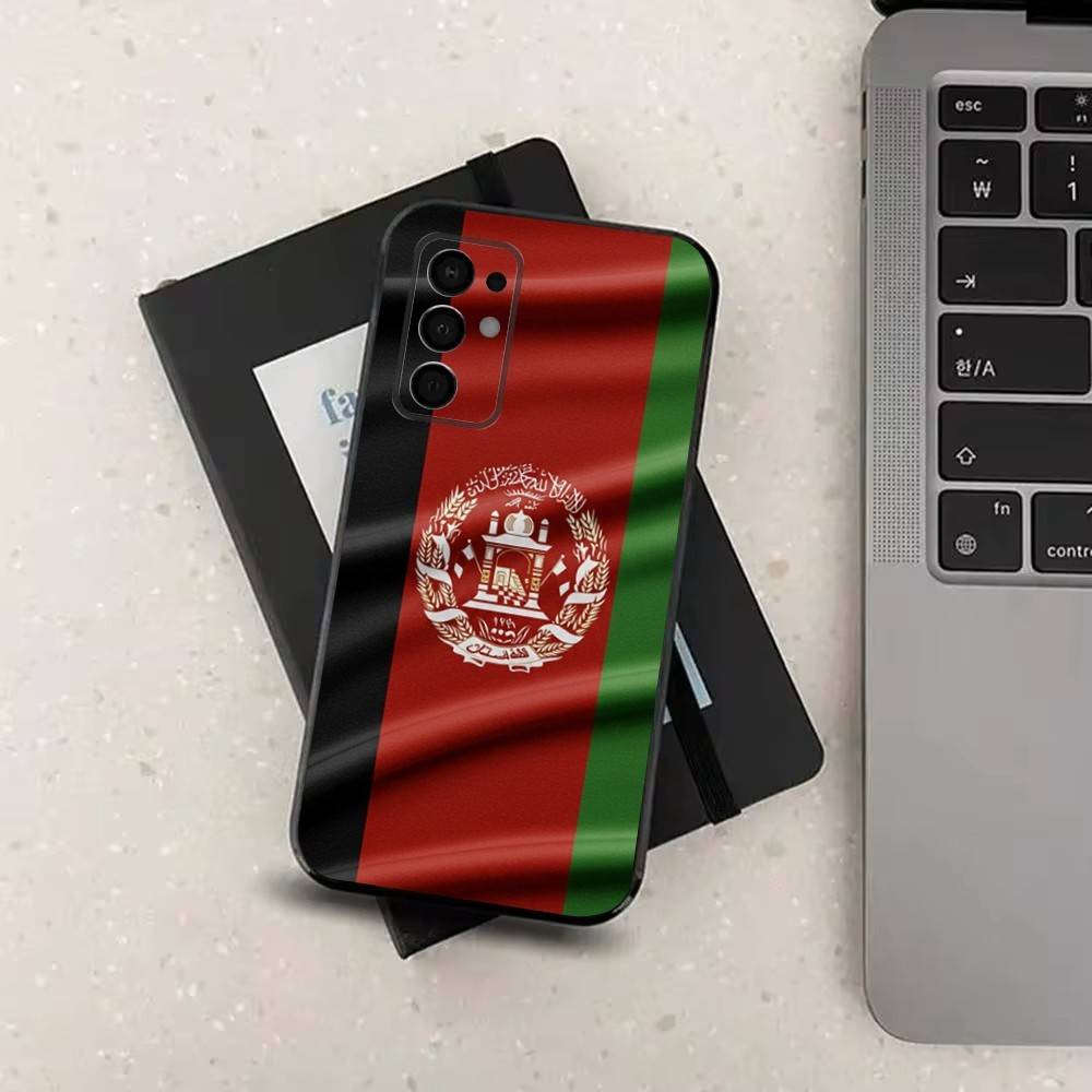 Flag OF Afghanistan Art For Samsung Galaxy A53,31,52,72,41,22,73,32,71,Note,J7,8,9,5G Soft Black Silicone Phone Case