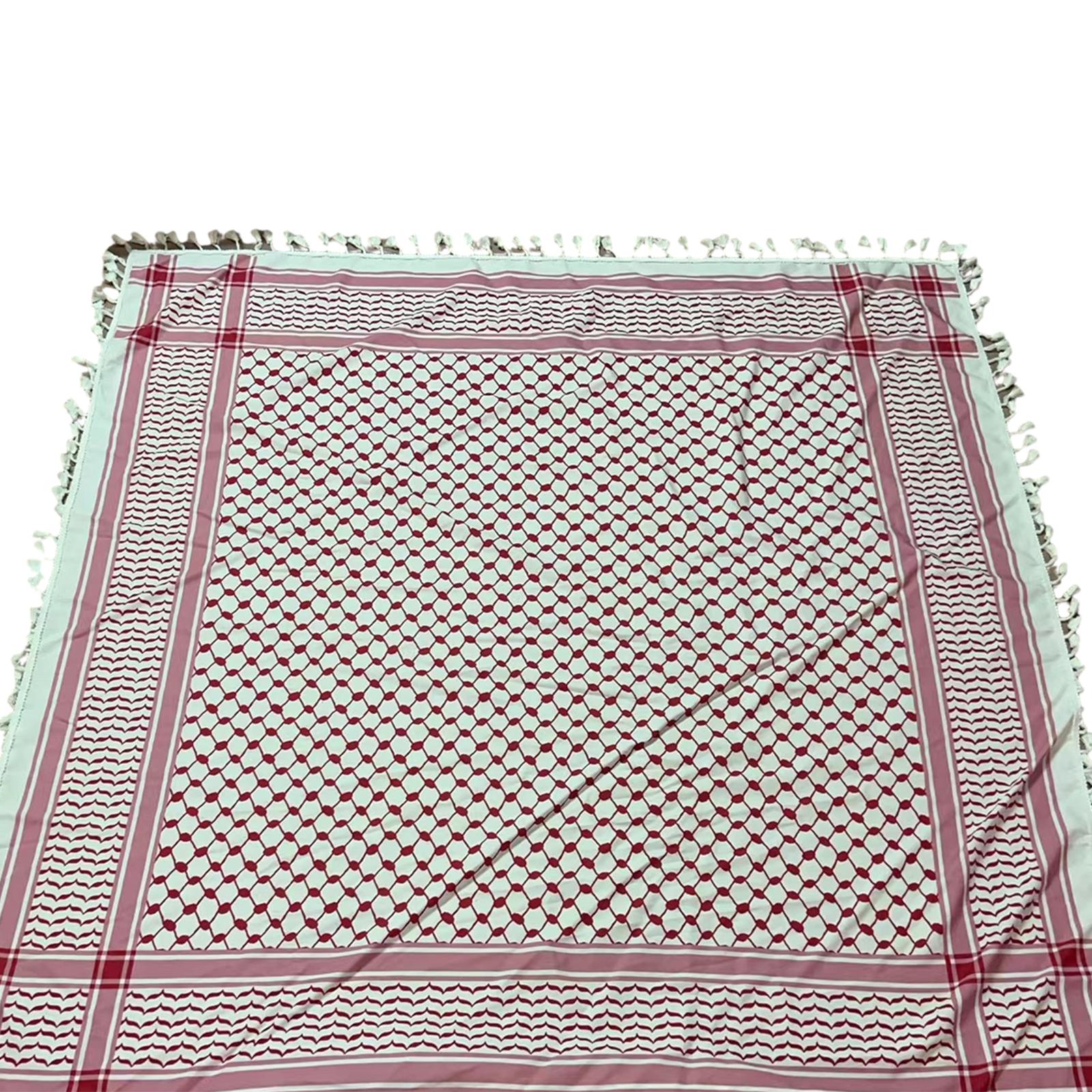 

Middle East Keffiyeh Headscarf Square Men Scarf Wrinkles Resistant Bandana Scarf for Men and Women G