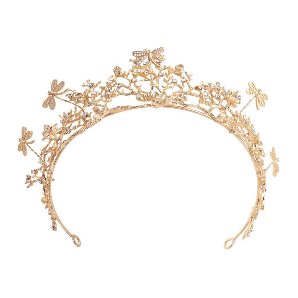 

Bar Mitzvah Crown Retro Crown Hair Hoop Korean Style Metal Princess Crowns Headband Rhinestone Bride Tiaras Hair Ornaments золотой