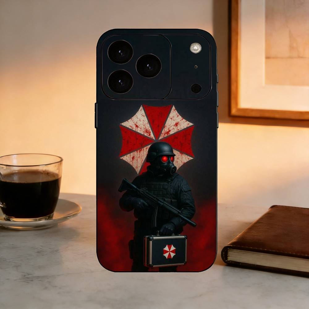 GAME R-Resident Evil Phone Case For iPhone 17,16,15,14,13,12,11 Plus,Pro Max,XS,Soft Silicone Black Cover