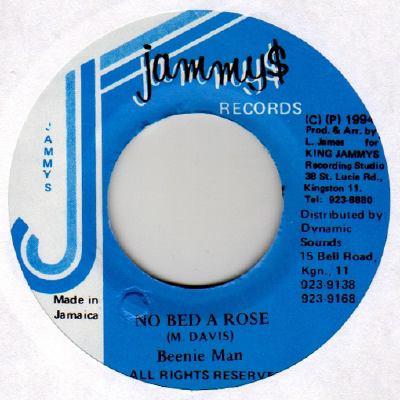 

7inch Record BEENIE MAN No Bed A Rose NONE Jammys Records 1994 Jamaica Reggae Ska Dub Used