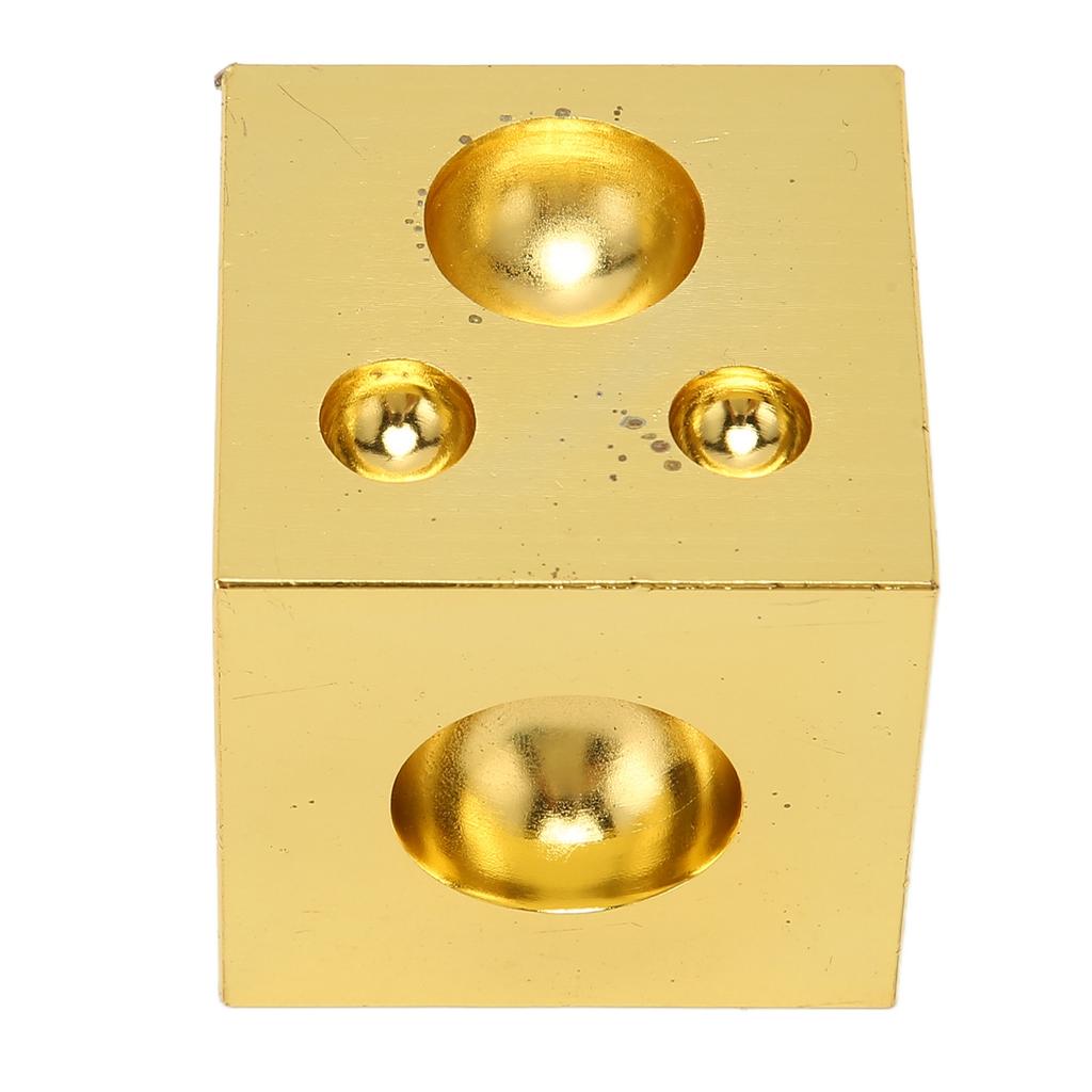 Kare Dapping Bloğu 50x50x50mm Elektrokaplama Paslanmaz Çelik Altın Takı Kubbeleme Bloğu