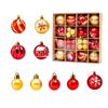 44pcs Christmas Tree Ornament Plastic Ball Decorations For DIY Crafts And Painted Designed Boxes Pendant